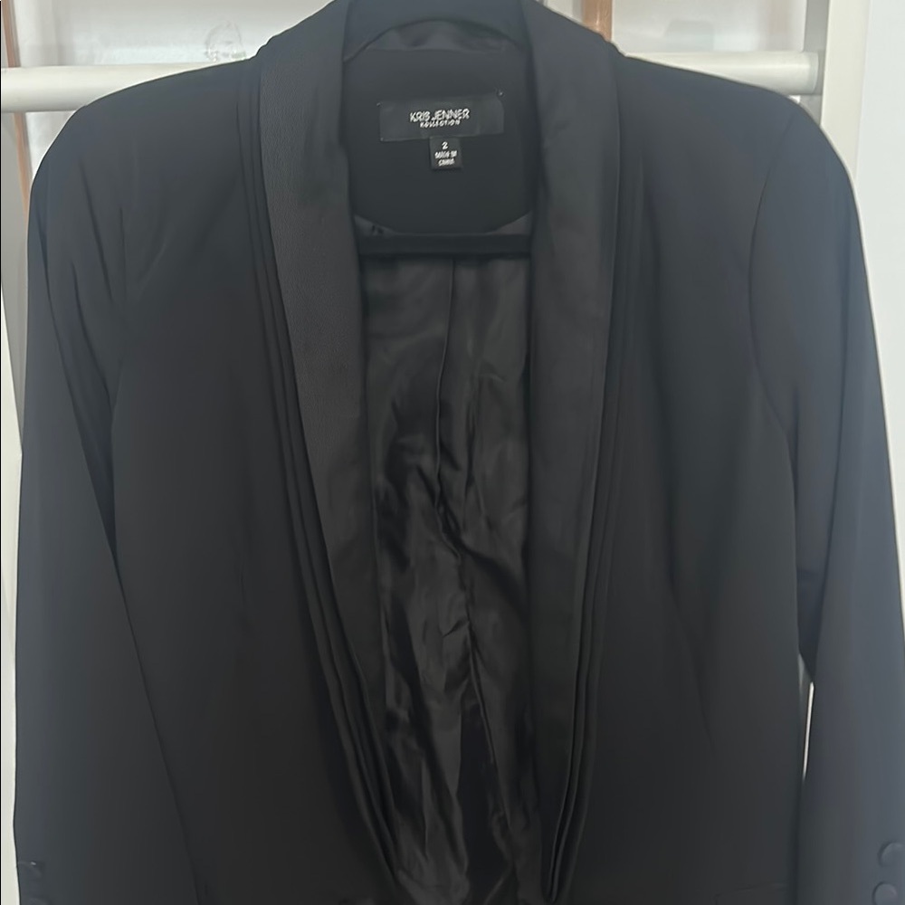 Karl Lagerfeld Black Blazer Tailored Suit Jacket